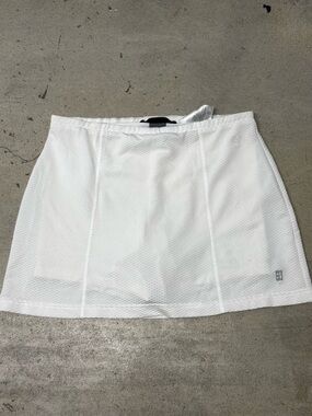Nike White Athletic Tennis Skirt with Shorts - Large